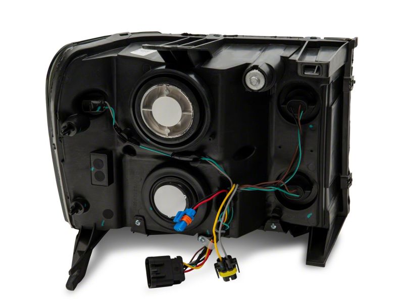 GMC Sierra 3500 HD LED Headlights - Raxiom - Axial OEM Style - Chrome Housing, Smoked Lens - `07-`14