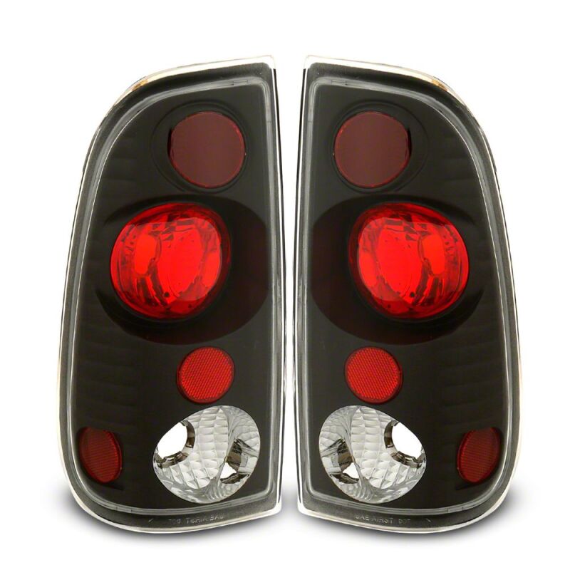 Ford F-150 LED Taillights - Raxiom - Axial Series Version 2 - Black - Red/Clear Lens - `97-`03