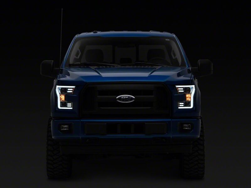 Ford F-150 LED Headlights - Raxiom - Projector with LED Accent - Chrome - `15-`17