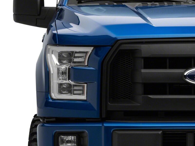 Ford F-150 LED Headlights - Raxiom - Projector with LED Accent - Chrome - `15-`17