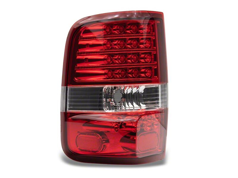 Ford F-150 LED Taillights - Raxiom - Chrome Housing - Red/Clear - `04-`08