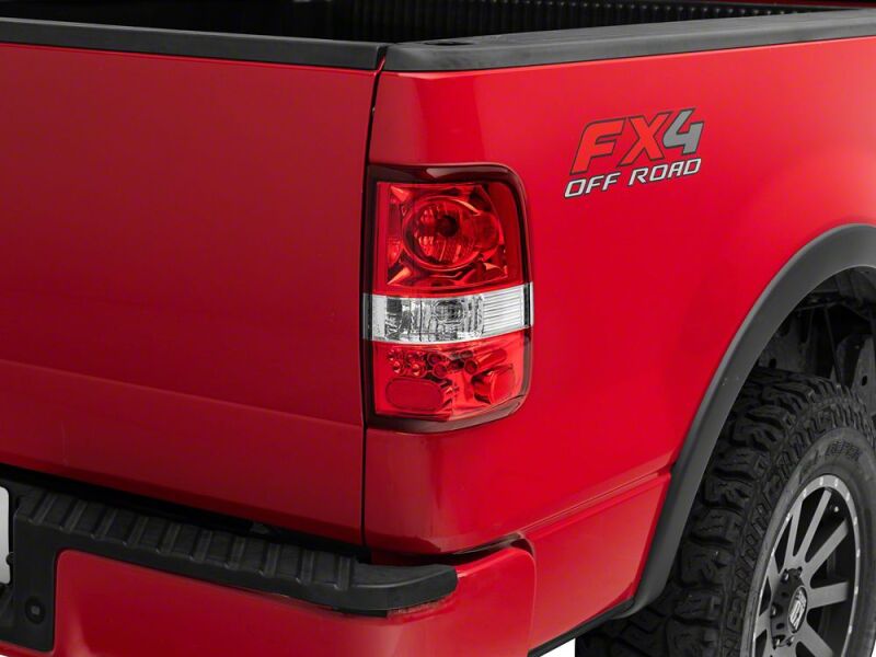 Ford F-150 LED Taillights - Raxiom - OEM Style - Chrome Housing- Red Lens - `04-`08