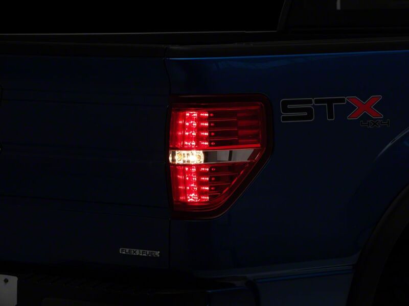 Ford F-150 LED Taillights - Raxiom - Chrome Housing- Red/Clear Lens - `09-`14
