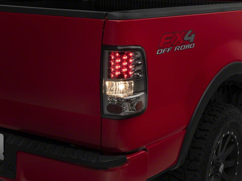 Ford F-150 Styleside LED Taillights - Raxiom - Chrome Housing - Smoked Lens - `04-`08