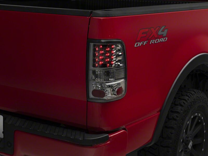 Ford F-150 Styleside LED Taillights - Raxiom - Chrome Housing - Smoked Lens - `04-`08