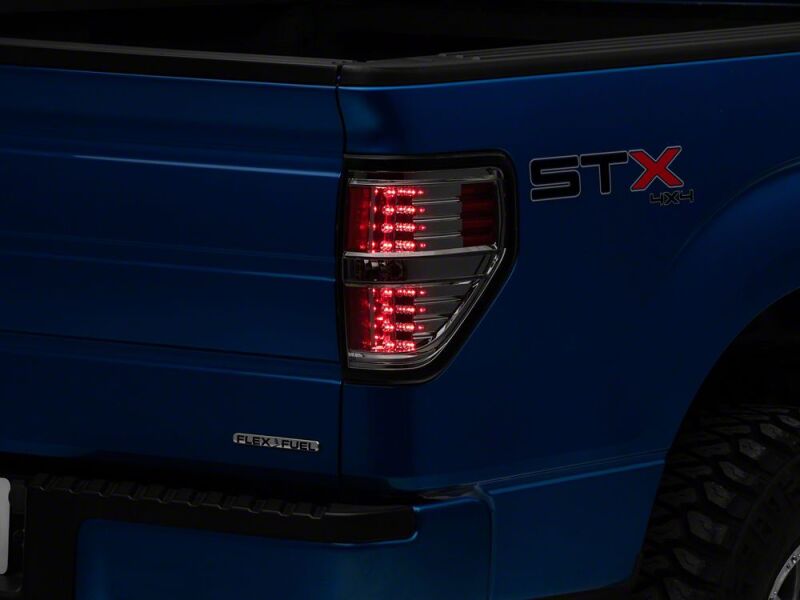 Ford F-150 Styleside LED Taillights - Raxiom - Black Housing - Smoked - `09-`14