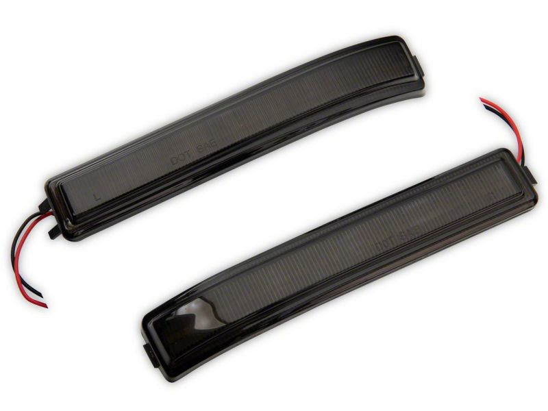 Ford F-150 Side Mirrors - Driver and Passenger Side - Raxiom - Axial Series White LED Mirror Turn Signal - Smoked - `09-`14