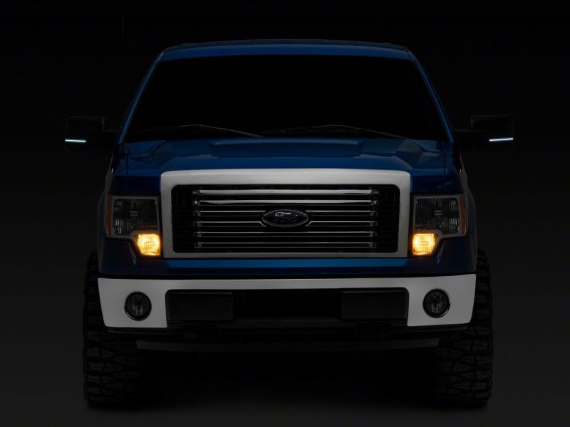 Ford F-150 Side Mirrors - Driver and Passenger Side - Raxiom - Axial Series White LED Mirror Turn Signal - Smoked - `09-`14