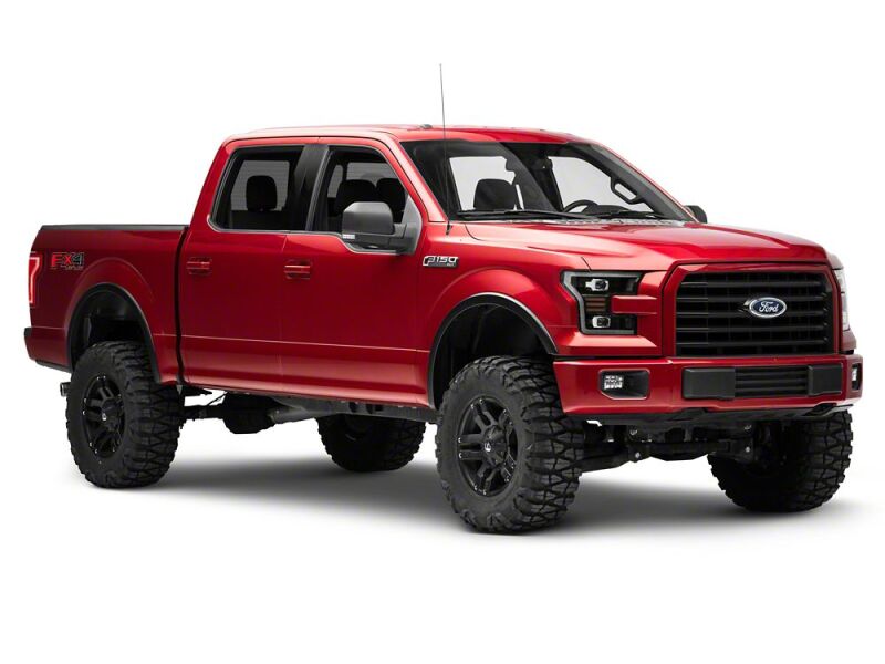 Ford F-150 LED Headlights - Raxiom - Projector with LED Amber DRL - Black - `15-`17