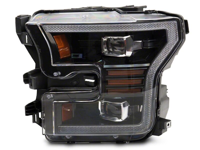 Ford F-150 LED Headlights - Raxiom - Projector with LED Amber DRL - Black - `15-`17