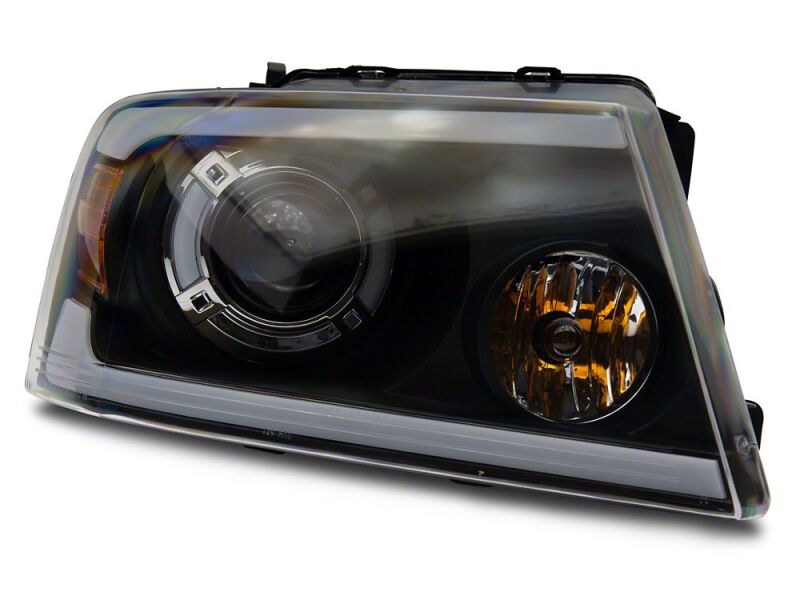 Ford F-150 LED Headlights - Raxiom - Proj Headlights/Seq LED Bar - Clear Lens - Black - `04-`08