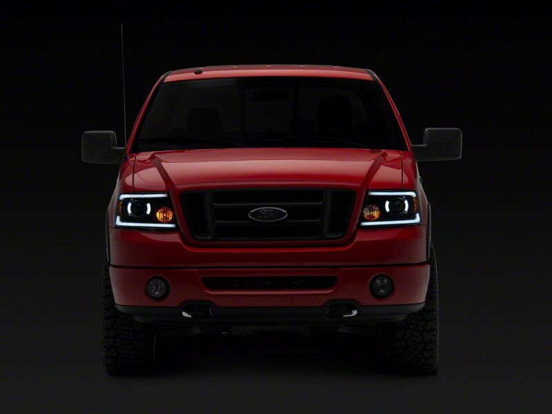 Ford F-150 LED Headlights - Raxiom - Proj Headlights/Seq LED Bar - Clear Lens - Black - `04-`08