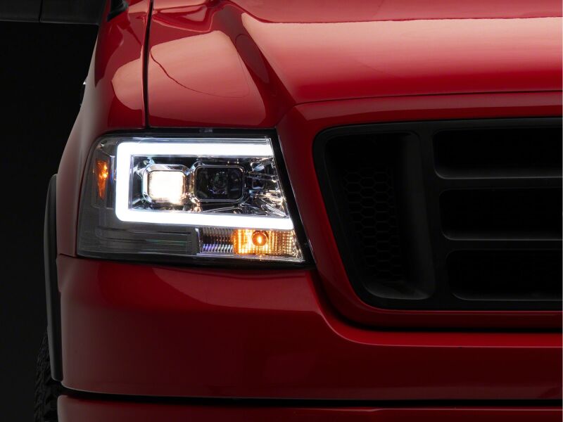 Ford F-150 LED Headlights - Raxiom - Axial Series Projector - Chrome Housing - `04-`08