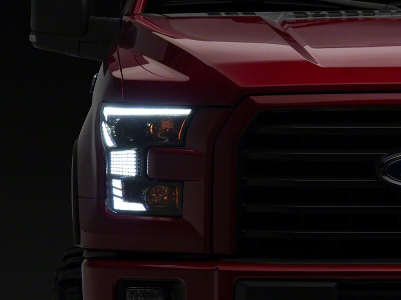 Ford F-150 LED Headlights - Raxiom - XR Series with DRL - Black Housing - `15-`17