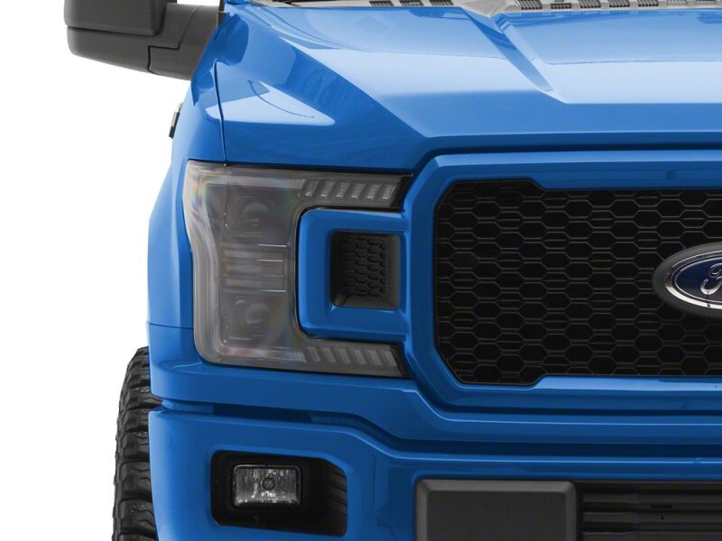 Ford F-150 LED Headlights - Raxiom - LED Halo Surround with Amber DRL - Black Housing - `18-`20