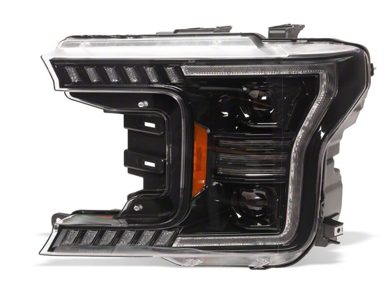 Ford F-150 LED Headlights - Raxiom - LED Halo Surround with Amber DRL - Black Housing - `18-`20