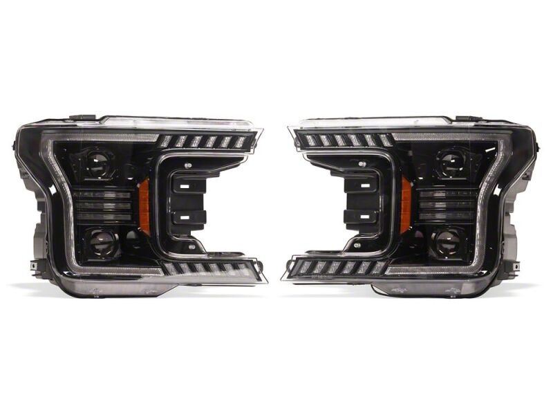 Ford F-150 LED Headlights - Raxiom - Halo Surround with White DRL - Black - `18-`20