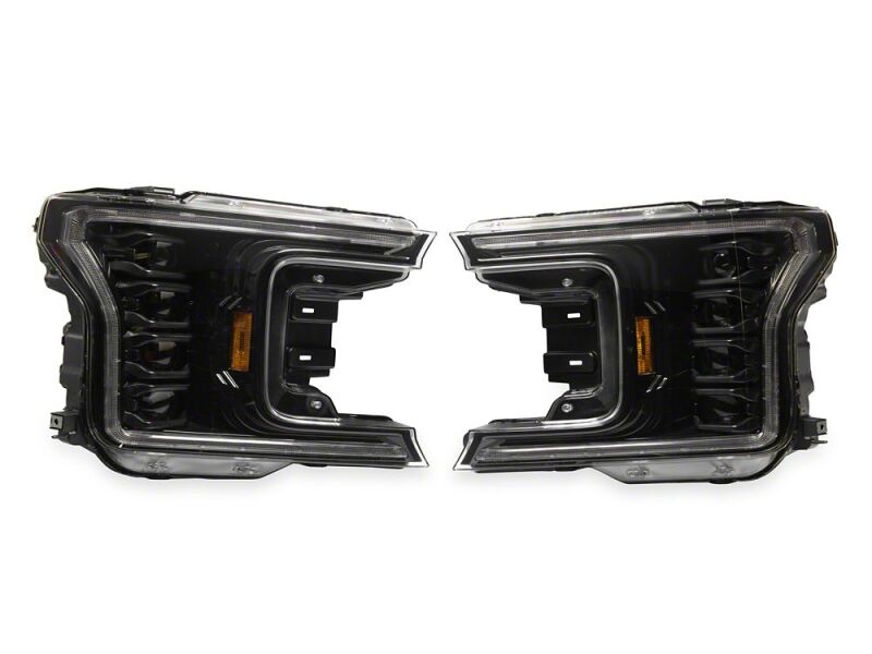Ford F-150 LED Headlights - Raxiom - CXR Series with Amber DRL - Black - `18-`20