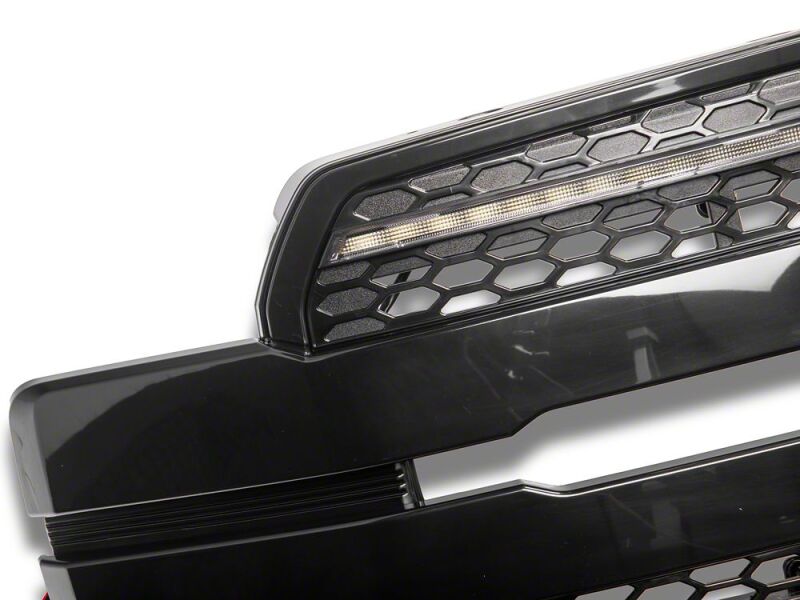 Ford F-150 Replacement Grille - Raxiom - CXR Series LED Upper with White DRL - Black - `18-`20