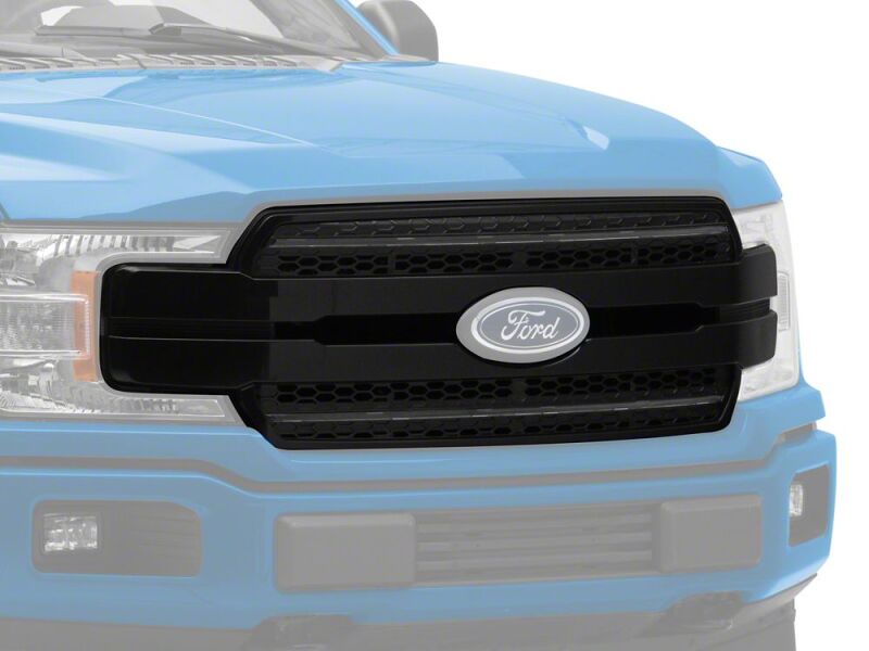 Ford F-150 Replacement Grille - Raxiom - CXR Series LED Upper with White DRL - Black - `18-`20