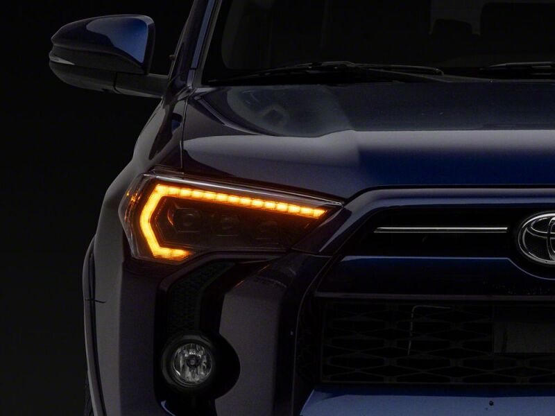 Toyota 4Runner LED Headlights - Raxiom - CXR Series with Amber DRL - Black - `14-`24