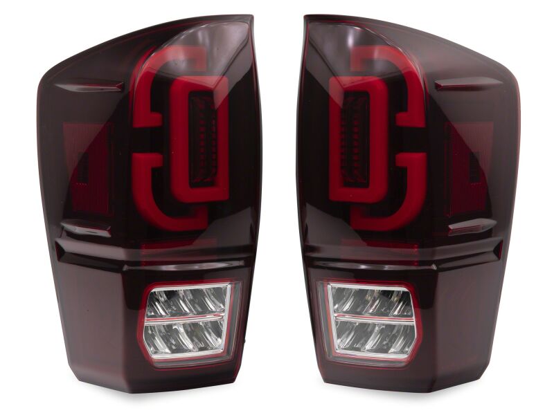 Toyota Tacoma LED Taillights - Raxiom - Sequential, XW Series - Black Housing - Red Lens - `16-`23