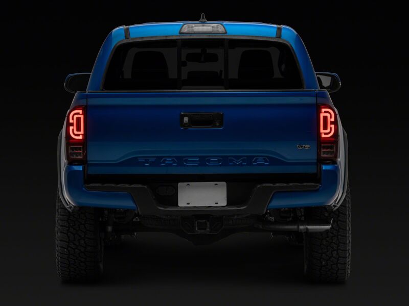 Toyota Tacoma LED Taillights - Raxiom - Sequential, XW Series - Black Housing - Red Lens - `16-`23