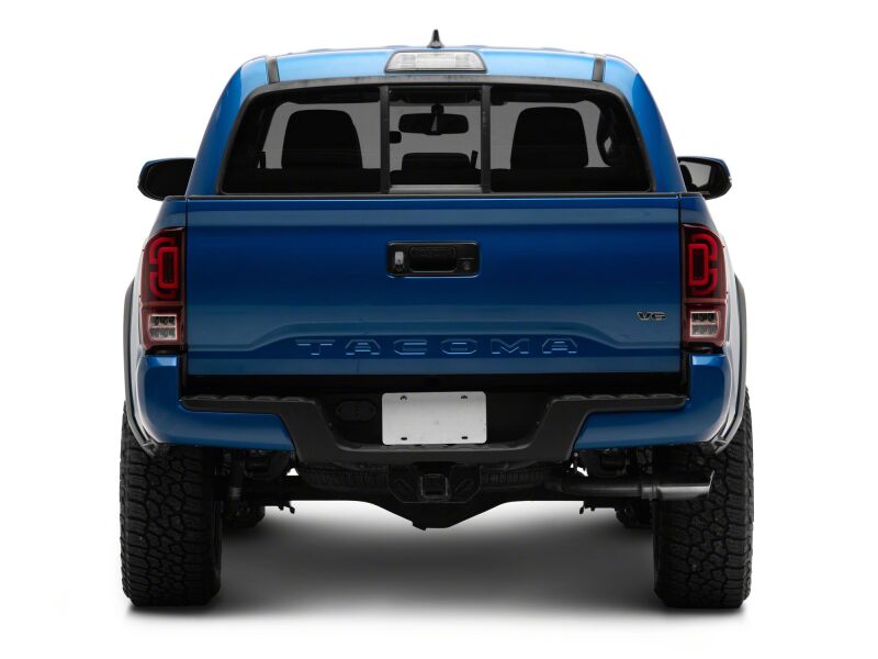 Toyota Tacoma LED Taillights - Raxiom - Sequential, XW Series - Black Housing - Red Lens - `16-`23