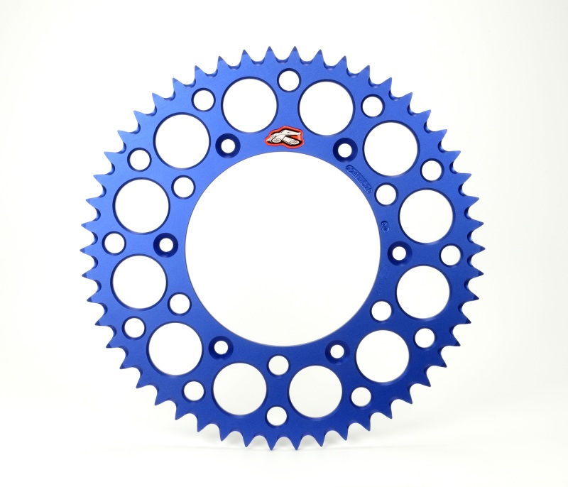 Yamaha YX65 Rear Sprocket - Renthal - UltraLight Grooved 420-47P - Blue - `18-`23