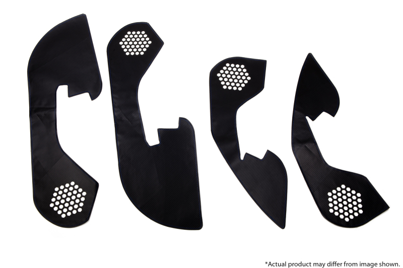 Subaru WRX STI Kick Panel Covers - Revel - GT Design - Blue Stitch - `16-`19 Subaru WRX STI Kick Panel Covers - Revel - GT Design - Blue Stitch - `16-`19