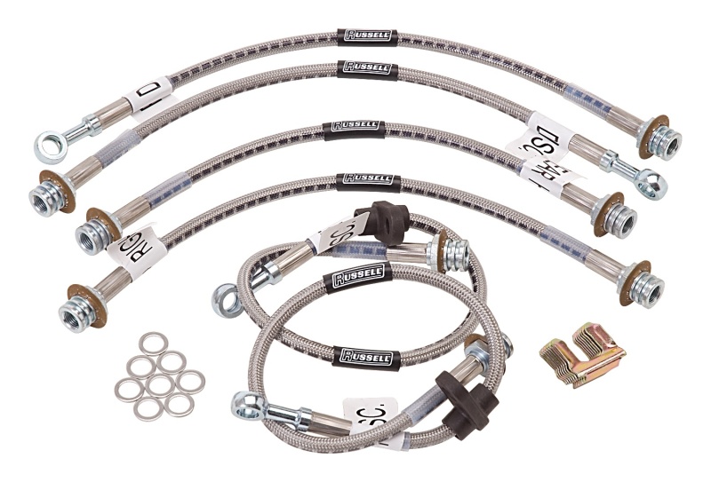 Toyota Land Cruiser Brake Line Kit - Russell - Stainless Steel Braided Hose - `07-`12