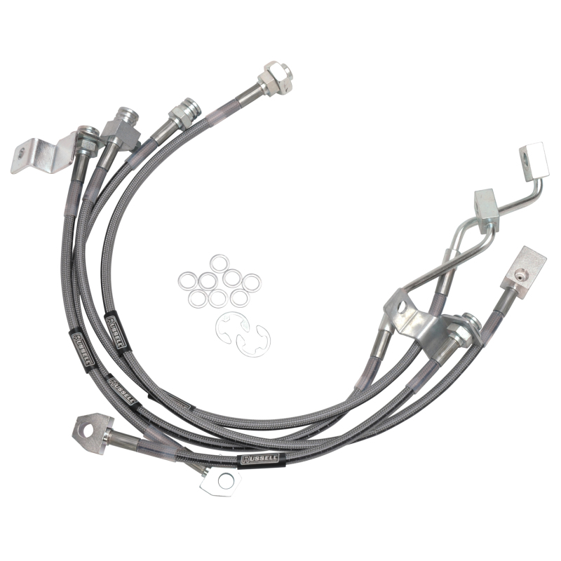 Ford F-350 Brake Line Kit - Russell - Stainless Steel Braided - `99-`04