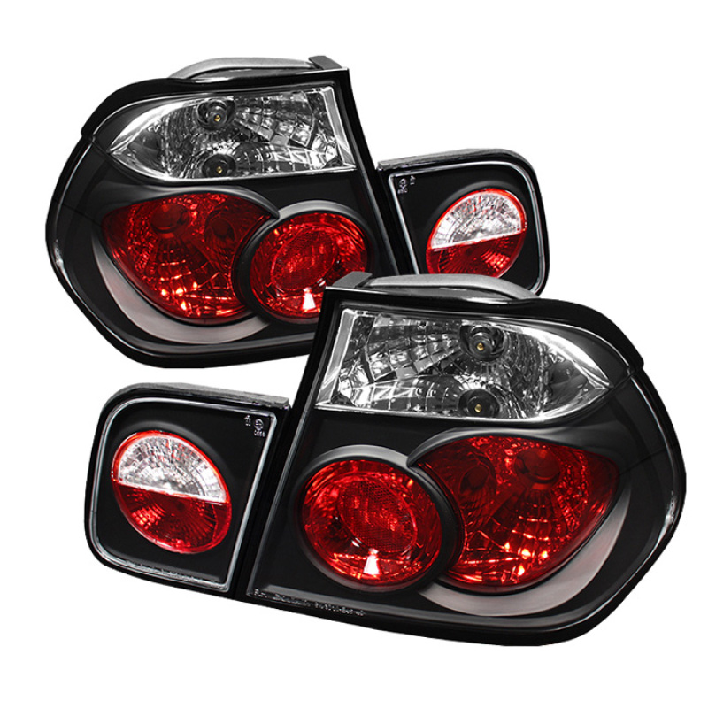 BMW 3 Series Tail Lights - SPYDER - Euro Style - Black - `99-`01
