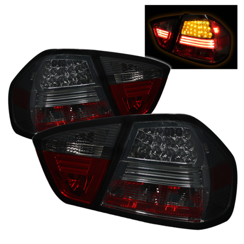 BMW 3 Series LED Tail Lights - SPYDER - Smoke - `06-`08