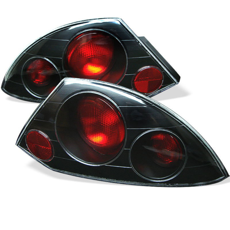 Mitsubishi Eclipse Tail Lights - SPYDER - Euro Style - Black - `00-`02 Mitsubishi Eclipse Tail Lights - SPYDER - Euro Style - Black - `00-`02