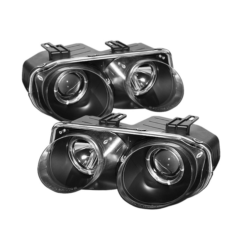 Acura Integra Headlights - SPYDER - Projector, LED Halo - Black - `98-`01