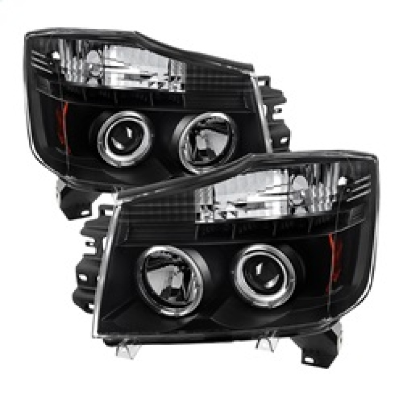 Nissan Armada Headlights - SPYDER - LED Halo Projector - Black - `04-`07 Nissan Armada Headlights - SPYDER - LED Halo Projector - Black - `04-`07