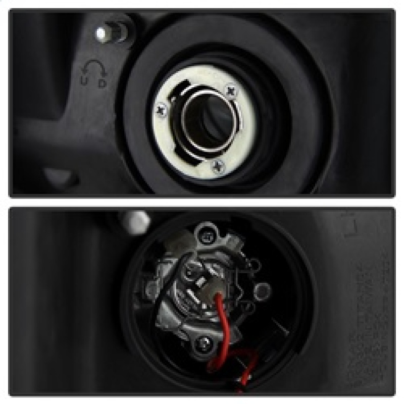 Nissan Armada Headlights - SPYDER - LED Halo Projector - Black - `04-`07