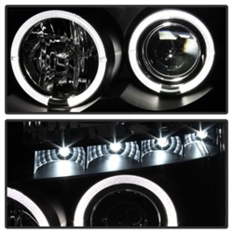 Nissan Armada Headlights - SPYDER - LED Halo Projector - Black - `04-`07