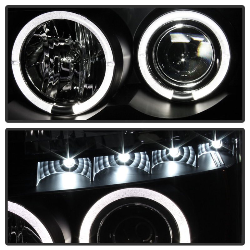 Nissan Armada Headlights - SPYDER - LED Halo Projector - Black - `04-`07