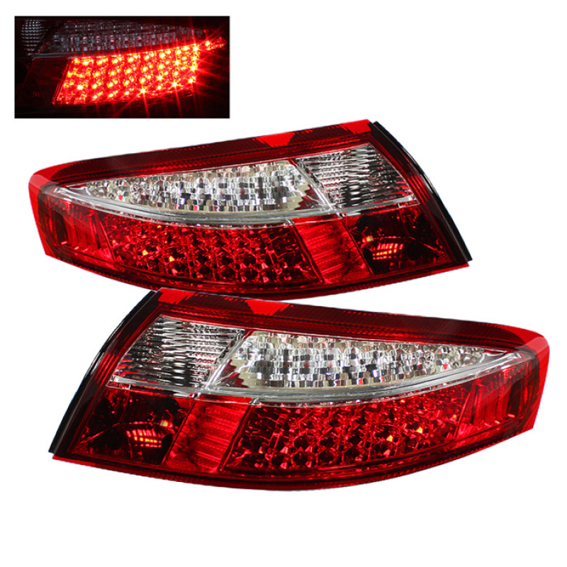 Porsche 911 996 Tail Lights - Rear - SPYDER - xTune LED, Plug-and-Play - Red/Clear - `99-`04 Porsche 911 996 Tail Lights - Rear - SPYDER - xTune LED, Plug-and-Play - Red/Clear - `99-`04