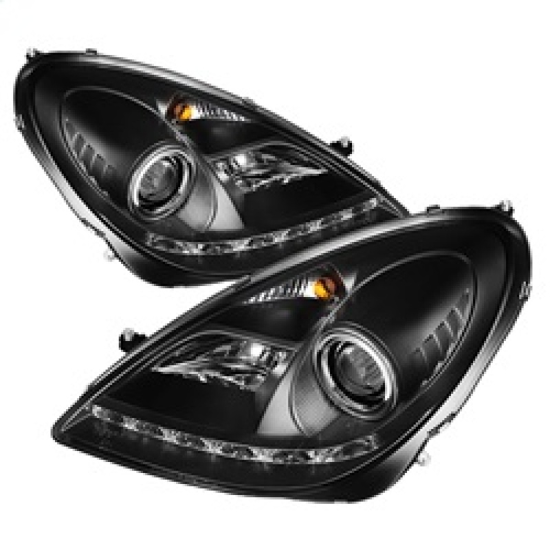 Mercedes-Benz SLK Headlights - SPYDER - DRL LED Projector, Xenon/HID Model - Black - `05-`10