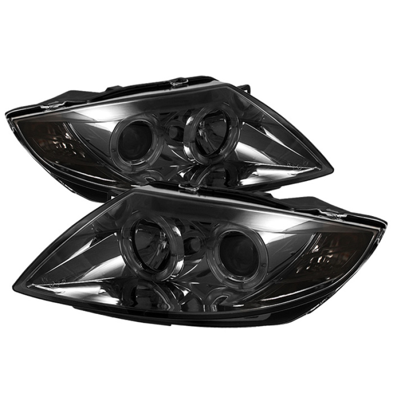 BMW Z4 Headlights - SPYDER - LED Halo, Projector - Smoke - `03-`08
