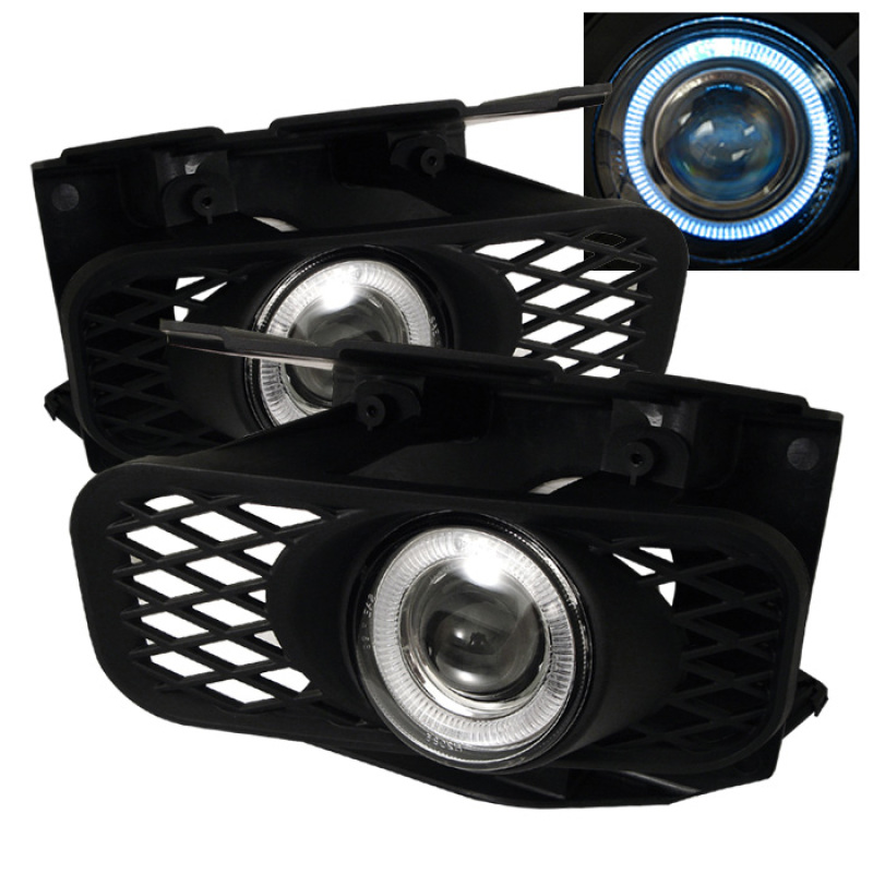 Ford F-150 Fog Lights - SPYDER - Halo Projector w/Switch - Clear - `99-`03