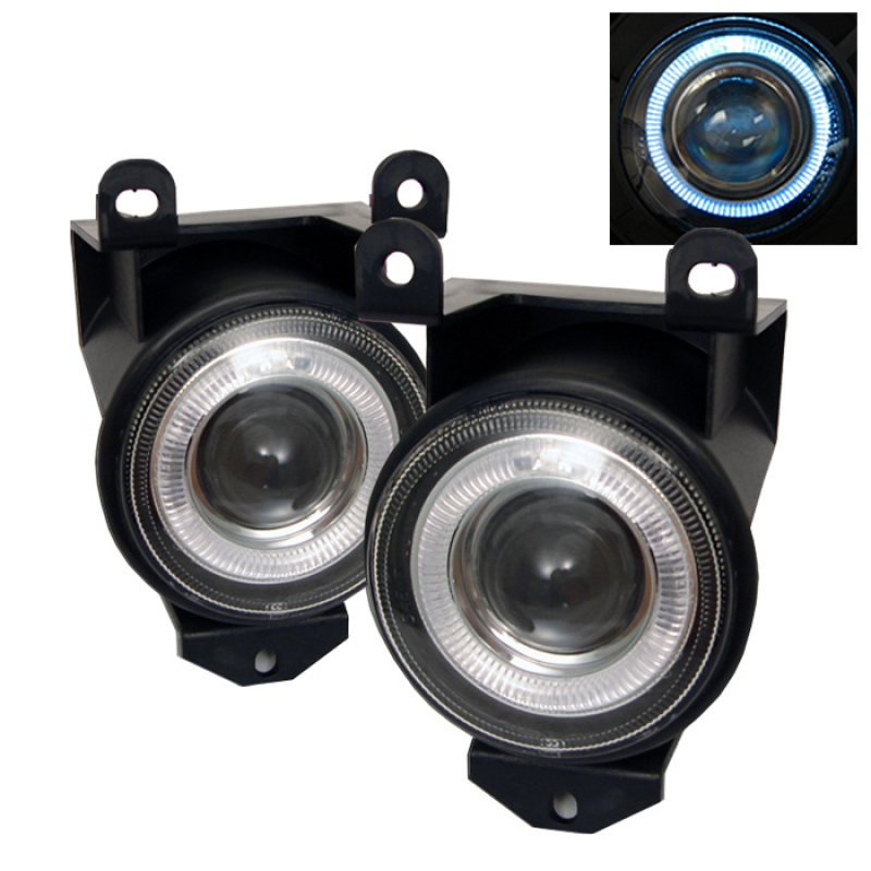 Chevrolet Silverado 2500 Fog Light Assembly - SPYDER - Halo Projector - Black Smoke - `99-`02