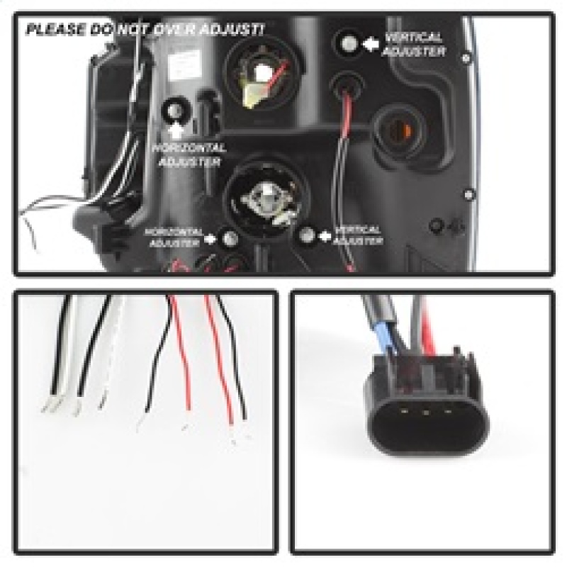 GMC Yukon XL Headlights - SPYDER - Projector LED Halo - Chrome - `07-`14