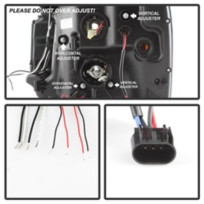 GMC Yukon XL Headlights - SPYDER - Projector LED Halo - Chrome - `07-`14