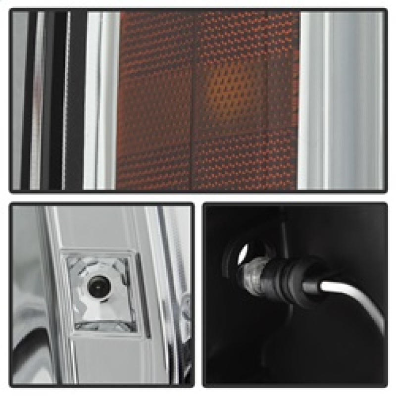 GMC Yukon XL Headlights - SPYDER - Projector LED Halo - Chrome - `07-`14