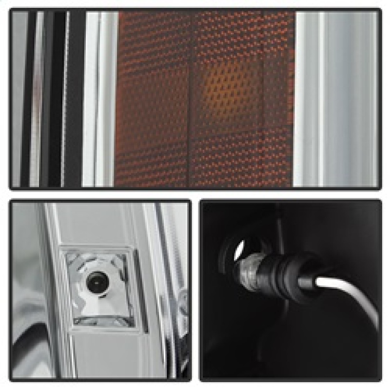 GMC Yukon XL Headlights - SPYDER - Projector LED Halo - Chrome - `07-`14