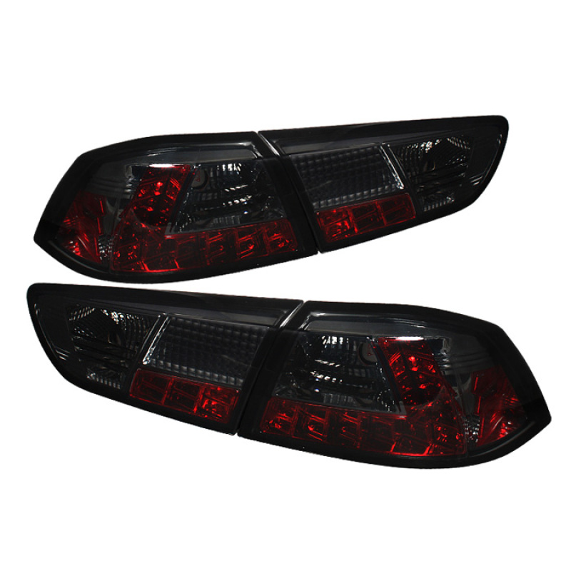 Mitsubishi Evolution LED Tail Lights - Rear - SPYDER - Smoke - `08-`14 Mitsubishi Evolution LED Tail Lights - Rear - SPYDER - Smoke - `08-`14